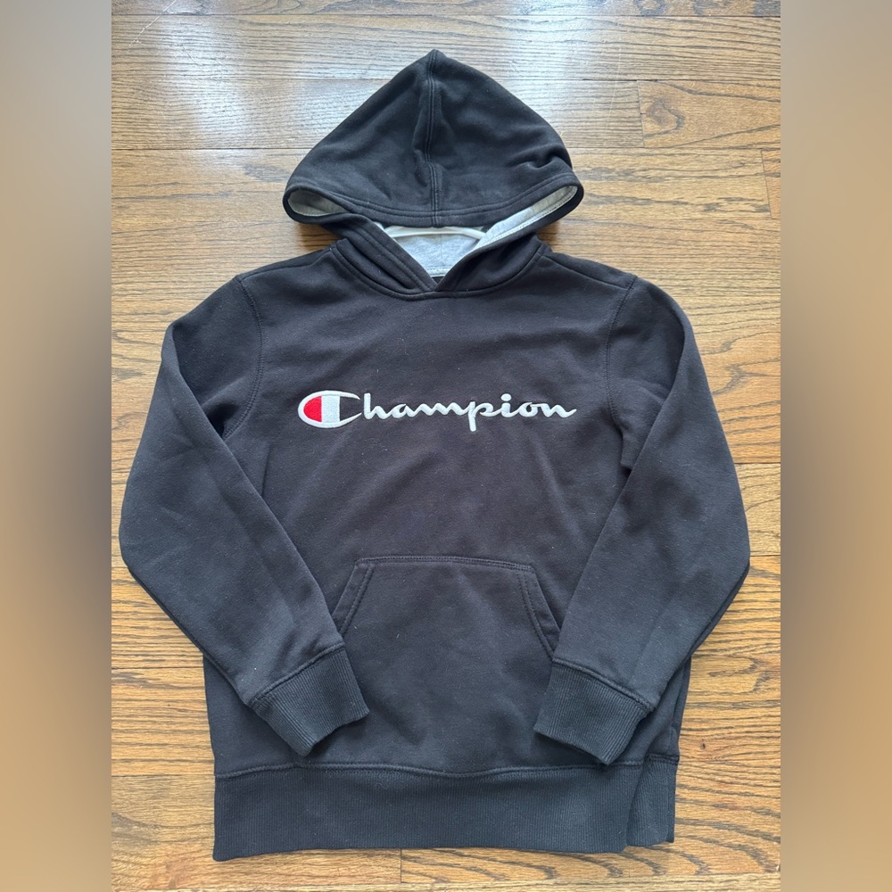 Champion Kids Black Hoodie, size Small